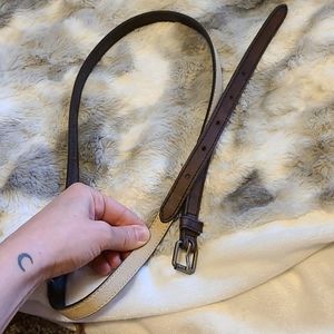Club Monaco Cream Leather Belt